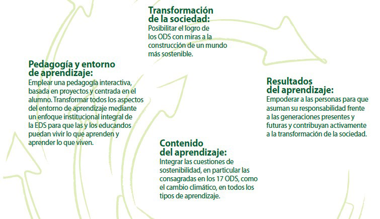 Figura 1. Educación para el Desarrollo Sostenible. UNESCO, 2020