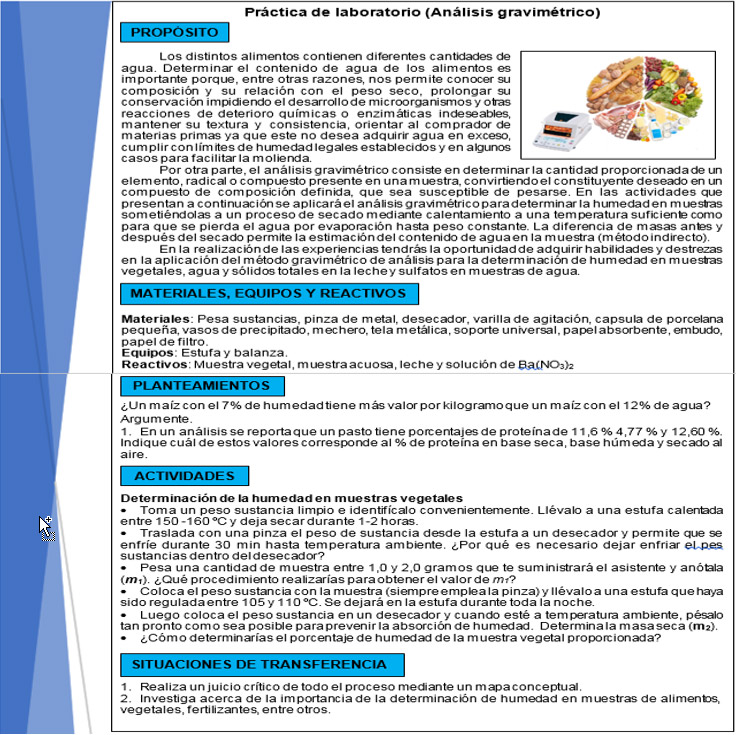 Figura 6. Práctica de laboratorio estructurada (resumida)