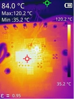 Figura 5. Temperatura de la placa EVAL a 24V 4ª