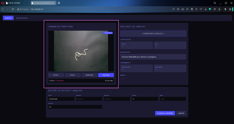 Figura 3. Visualización del video en la interfaz web